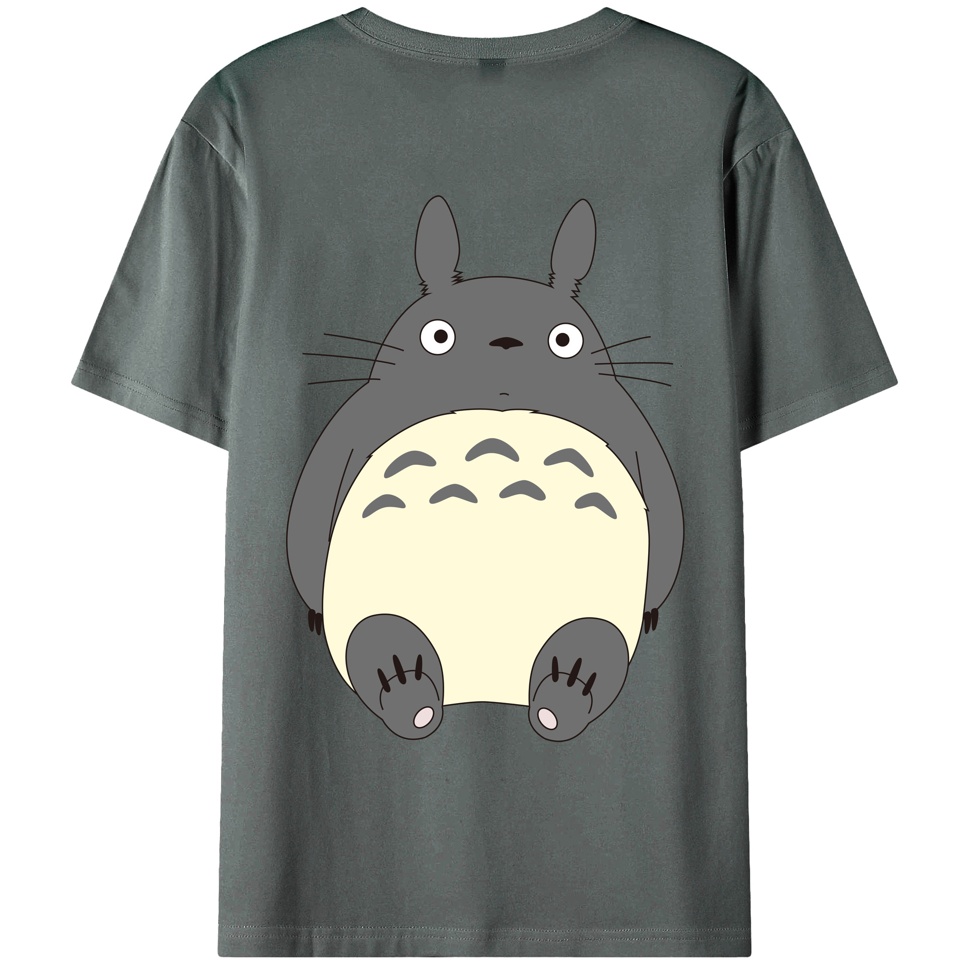 （画像用） となりのトトロ 草壁メイ 草壁サツキ My Neighbor Totoro Satsuki Kusakabe Mei Kusakabe 綿100％ メンズ半袖Tシャツ（バックプリント） 通気性